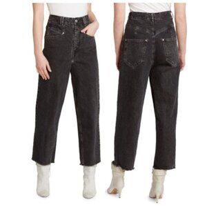 Isabel Marant Naliska Trouser Jean High Waisted Faded Black Size 36